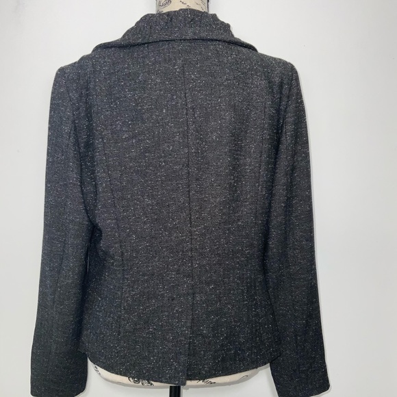 Ruffed Collar Classic Look Ruffle Trim Blazer - Picture 4 of 6